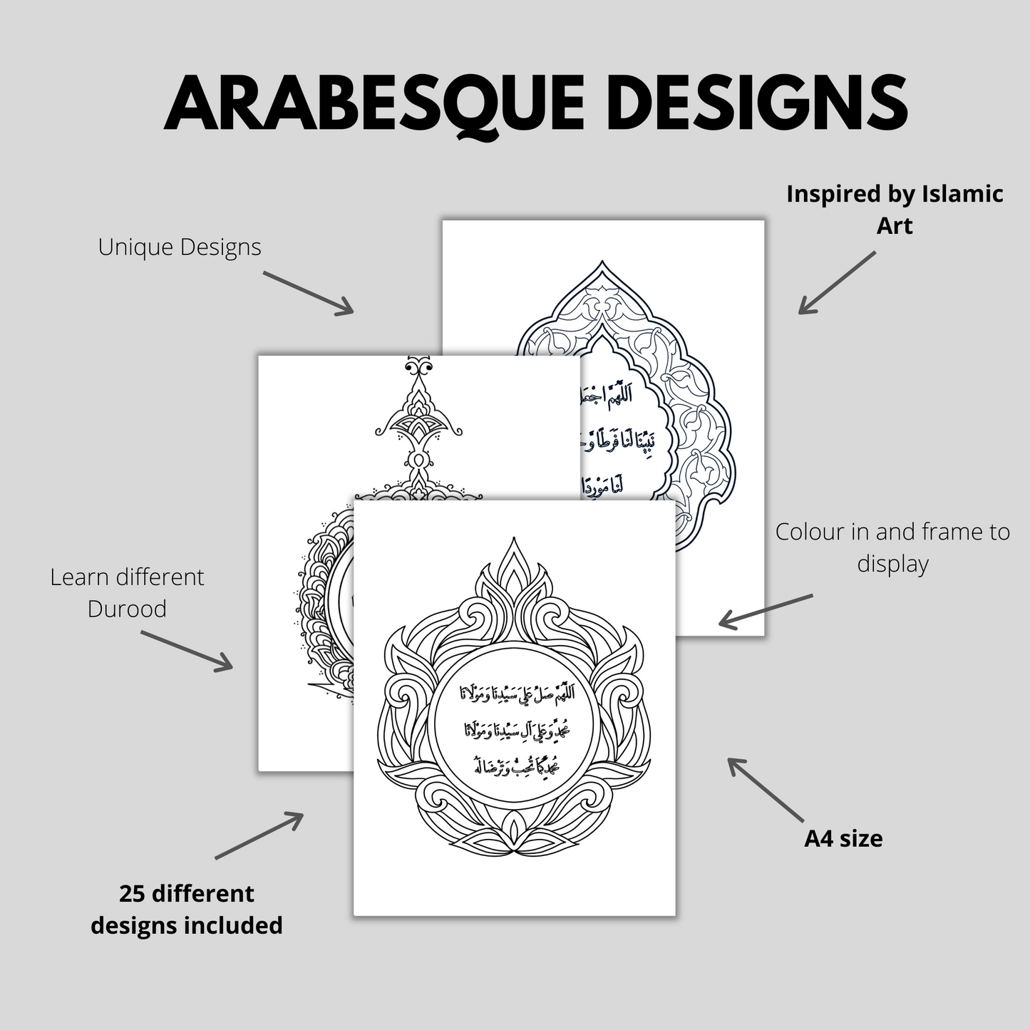 Limited Edition Blessed Salawat Adults colouring book
