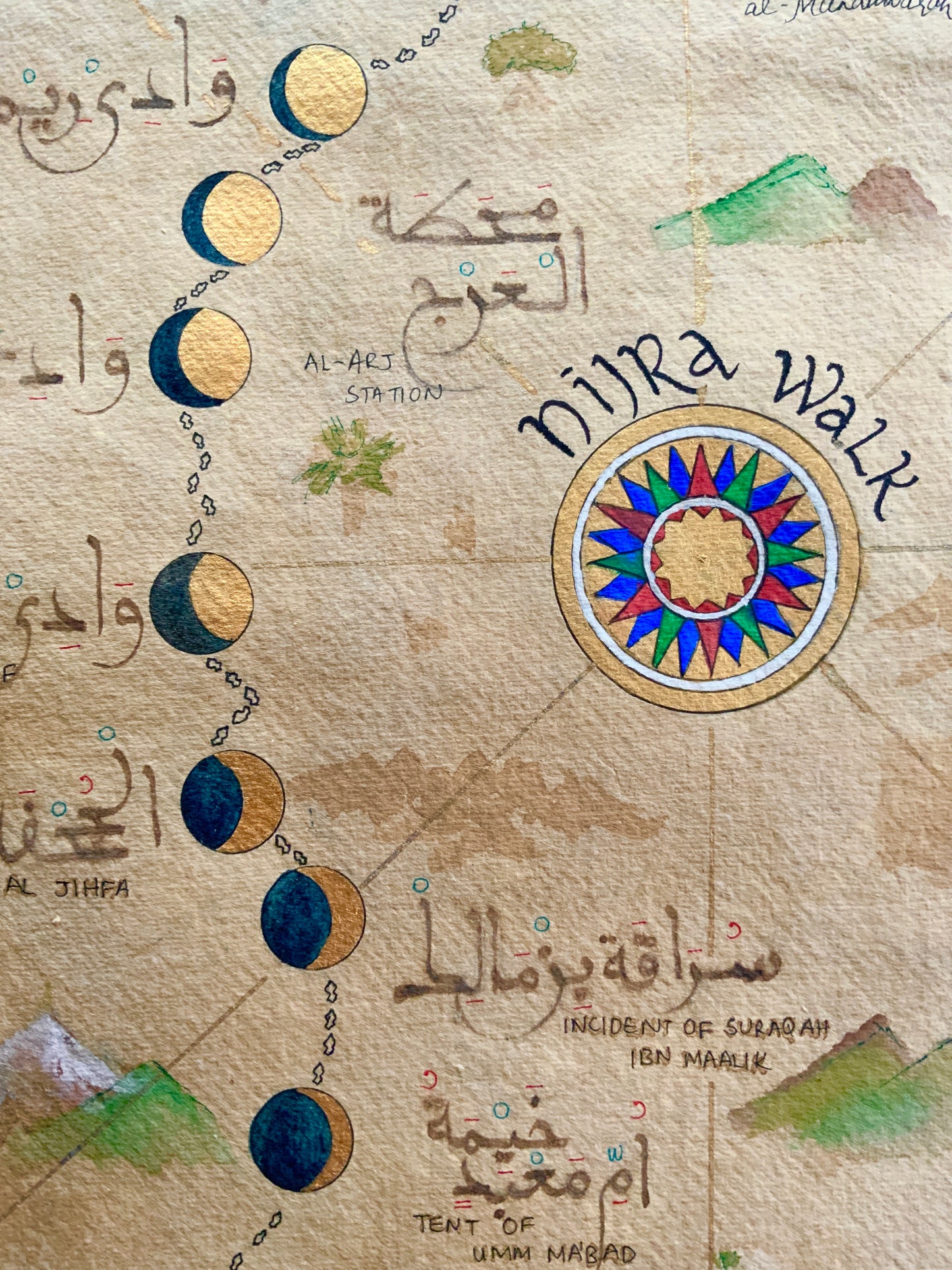 The Hijra Route Map | Fine Art Print