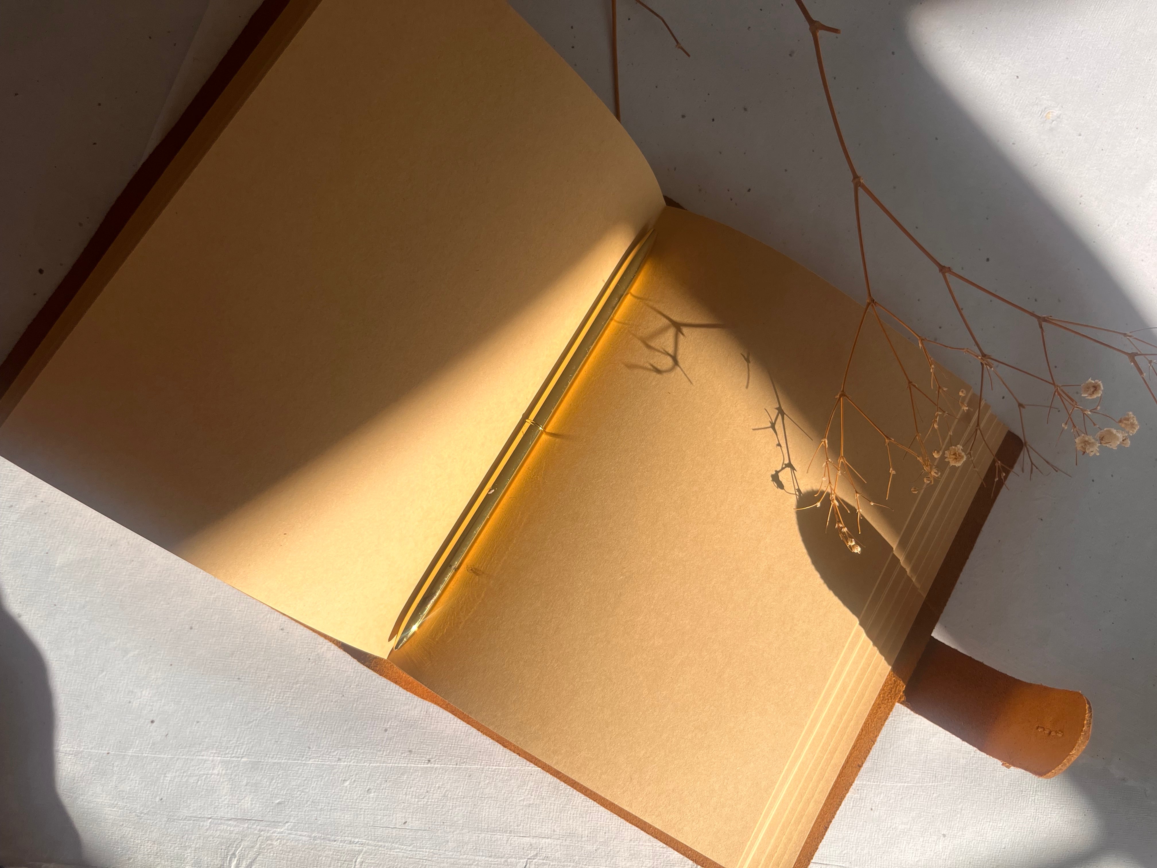 Vintage style leather journal