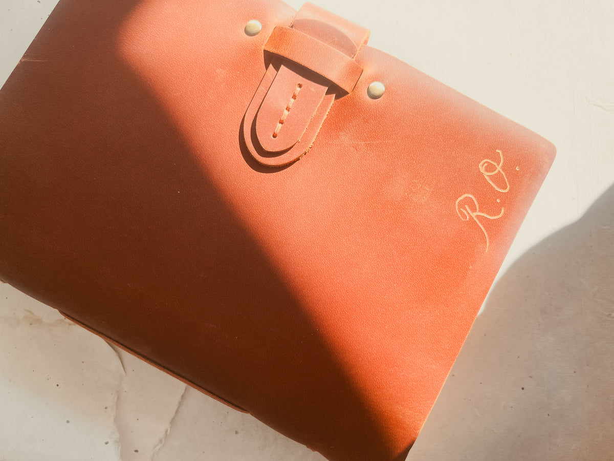 Vintage style leather journal