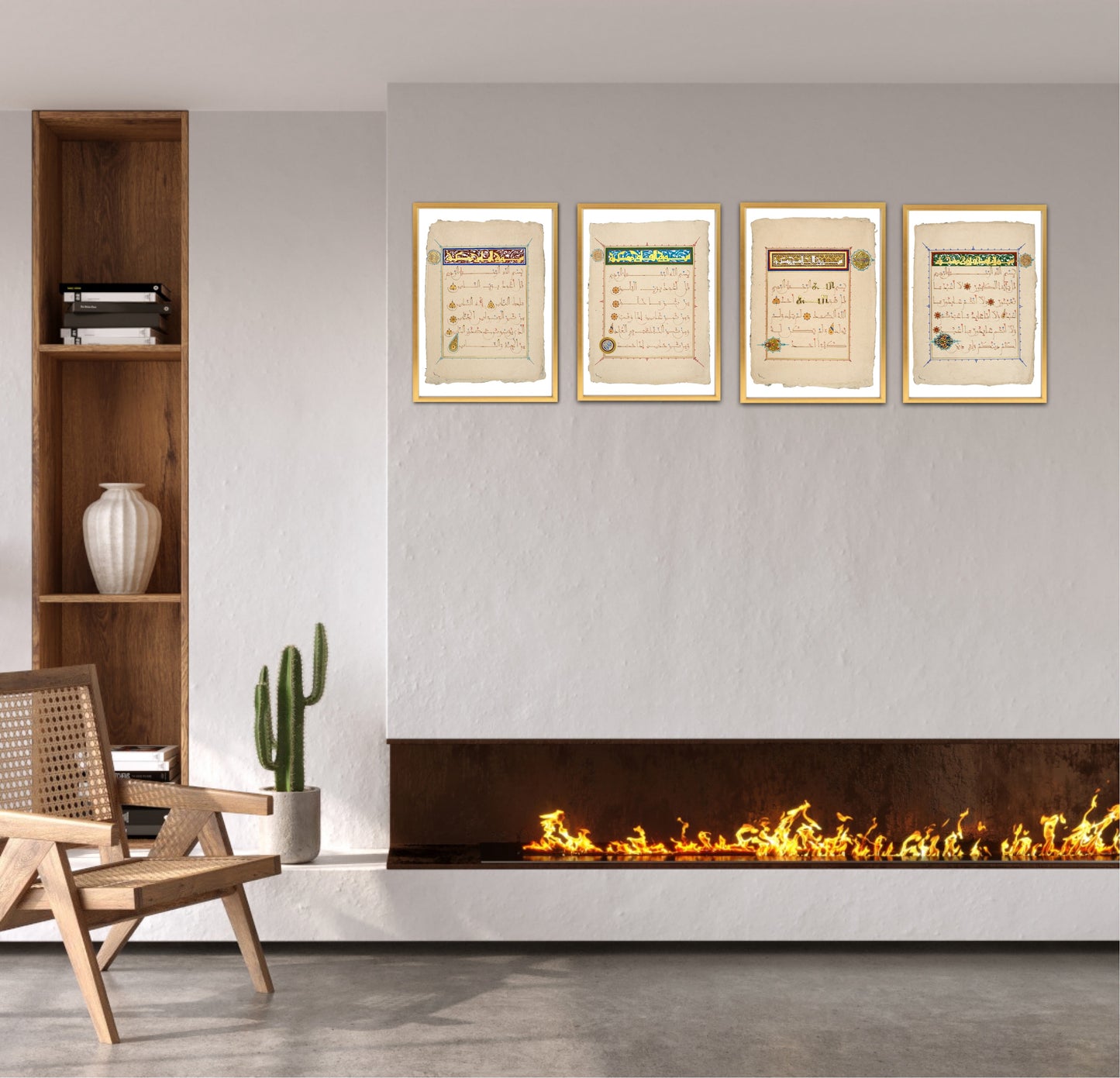 Set of Four Quls | Fine Art Prints | Ink & Gold, 2025