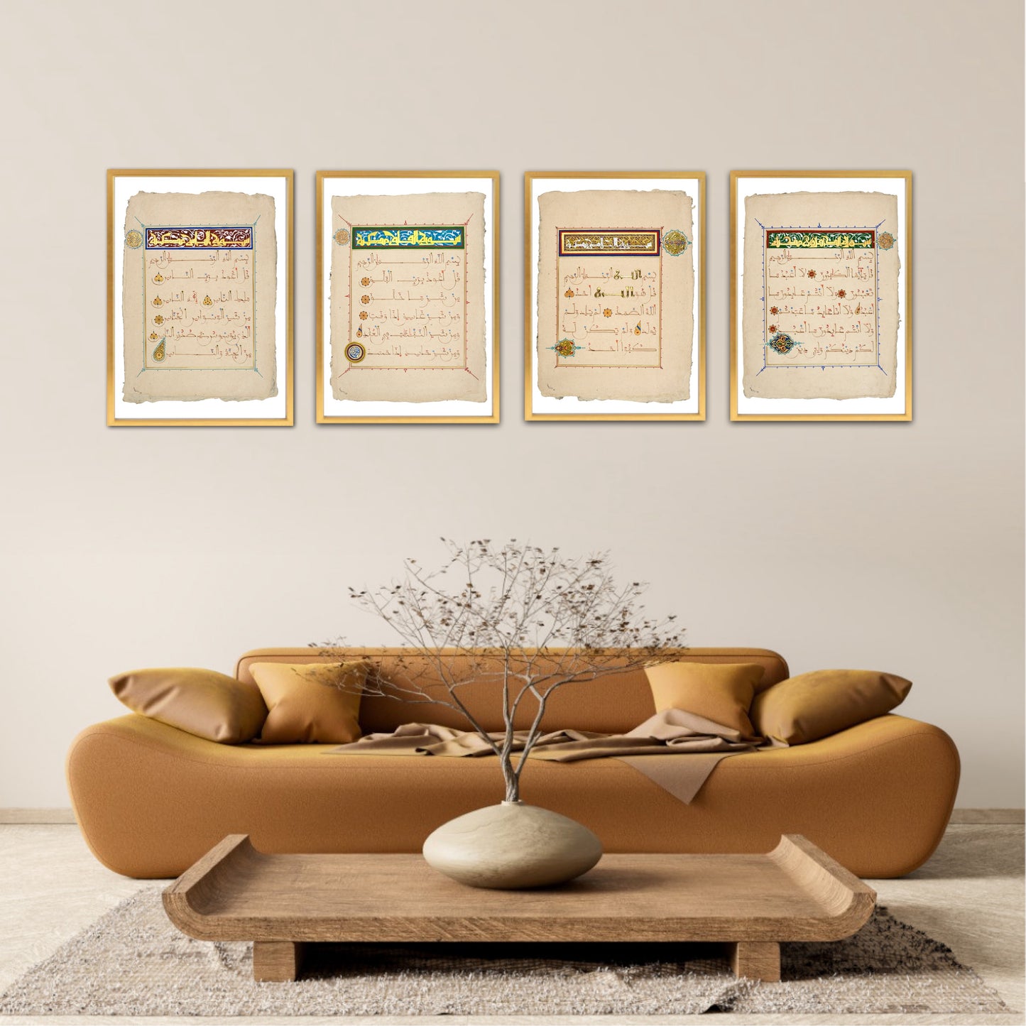 Set of Four Quls | Fine Art Prints | Ink & Gold, 2025