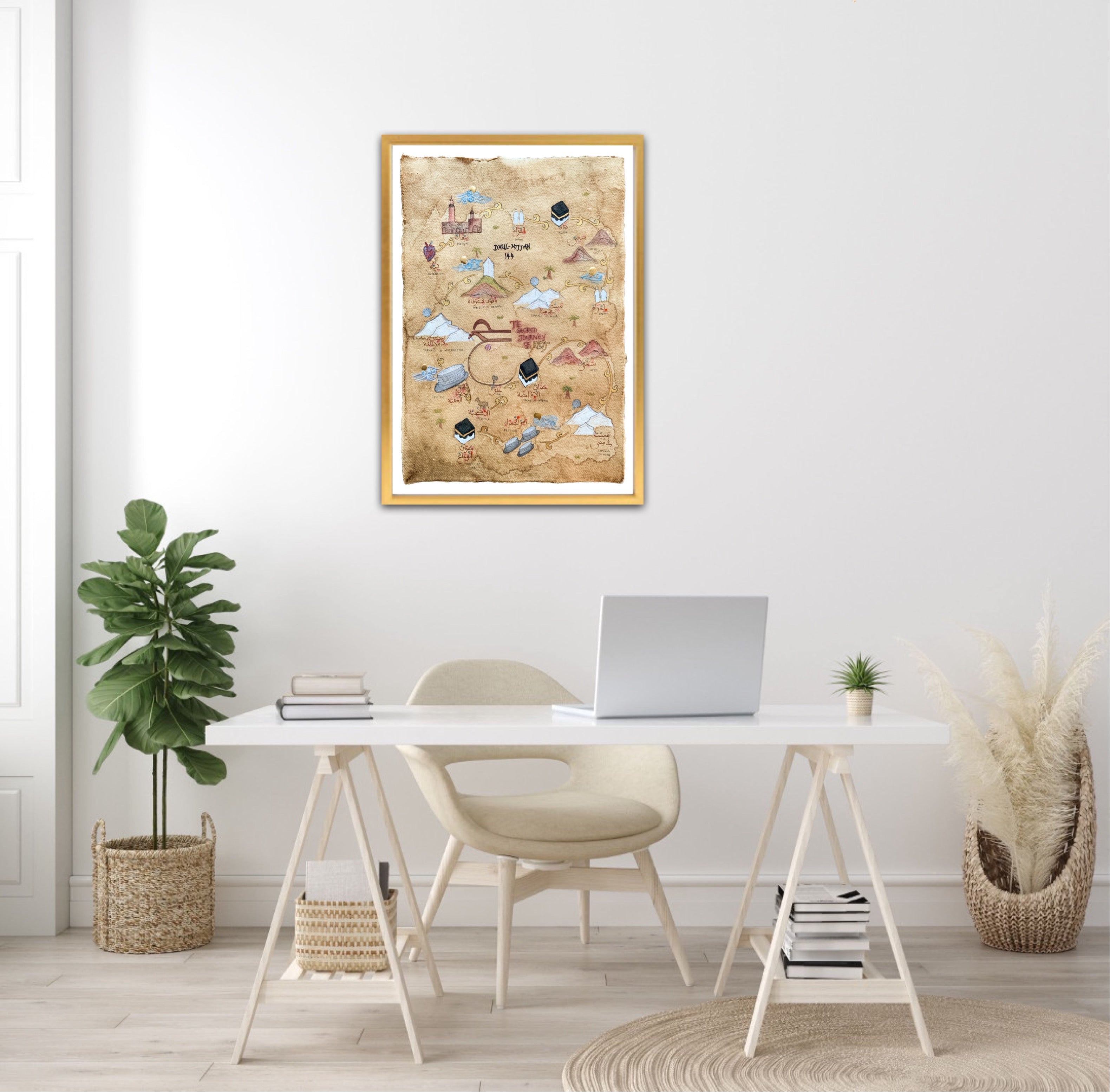 The Hajj Route Map | Fine Art Print